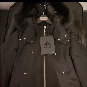 Moose Knuckle Ballistic Bomber Black Fox Fur